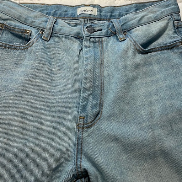 Toteme Twisted Seam High Waist Straight Leg Jeans - Picture 3 of 9